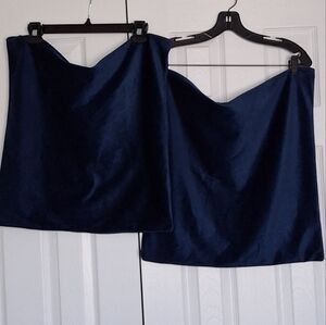 Velvety Navy Blue Pillow Covers 20"